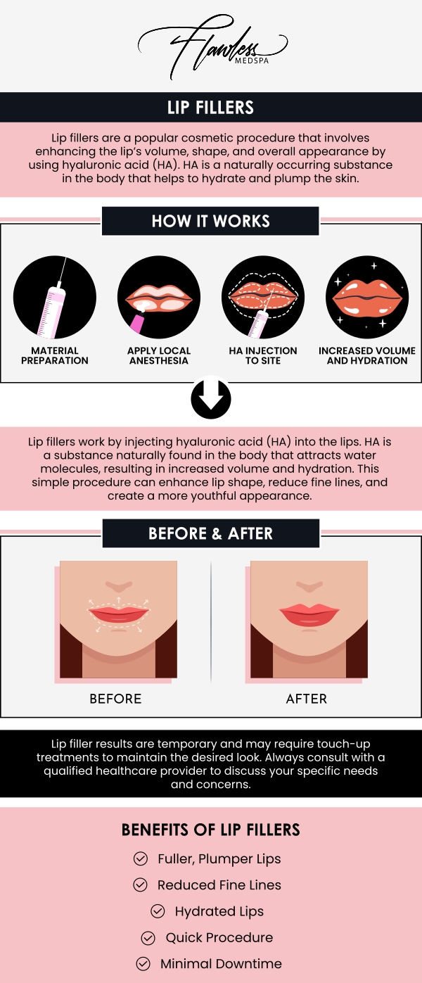 At Flawless MedSpa & The Beverly Hills MedSpa, our expert team provides high-quality lip filler treatments to enhance your natural beauty. Achieve fuller, more defined lips with our safe and effective procedures tailored to your unique needs. Experience the confidence boost that comes with beautifully enhanced lips. Visit us today and let us help you achieve the perfect pout! Contact us today for more information or schedule your appointment online. We have convenient locations to serve you in Beverly Hills, CA and Las Vegas, NV. At Flawless MedSpa & The Beverly Hills MedSpa, our expert team provides high-quality lip filler treatments to enhance your natural beauty. Achieve fuller, more defined lips with our safe and effective procedures tailored to your unique needs. Experience the confidence boost that comes with beautifully enhanced lips. Visit us today and let us help you achieve the perfect pout! Contact us today for more information or schedule your appointment online. We have convenient locations to serve you in Beverly Hills, CA and Las Vegas, NV.