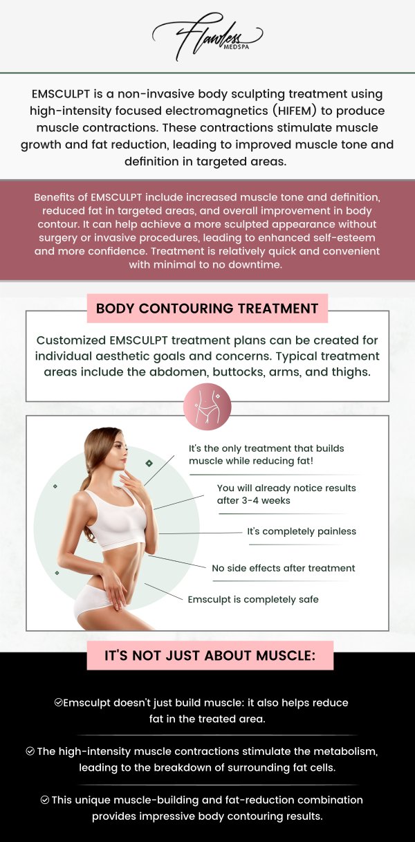 EMSCULPT NEO is a revolutionary non-surgical body contouring treatment designed to tone and sculpt your body without the need for invasive procedures. At Flawless MedSpa, Melanie Speed, APRN, NP-C, CANS, uses this advanced technology to help target stubborn fat and build muscle, providing you with a more toned and defined physique. For more information, contact us today or schedule an appointment online. We are conveniently located at 9418 W. Lake Mead Boulevard, Las Vegas, NV 89134.