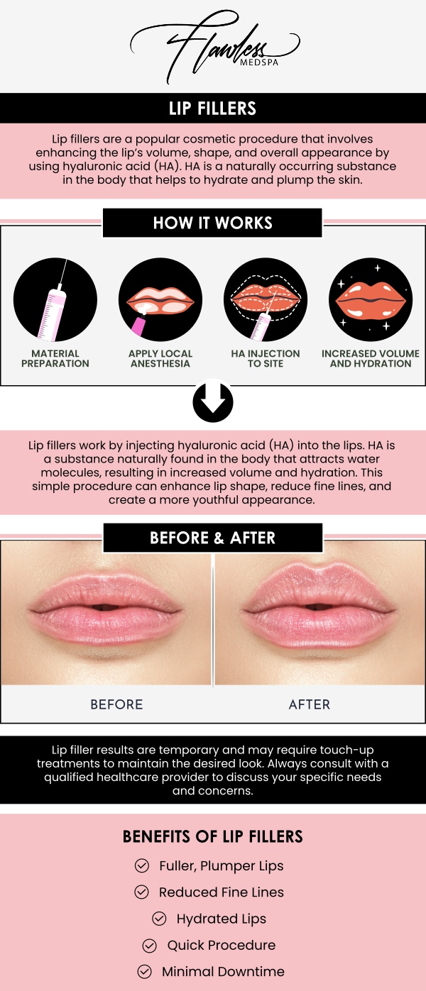 Understanding what to expect before and after lip filler treatment can help you feel more confident and prepared. Lip fillers, most often made with hyaluronic acid-based injectable fillers, are designed to add volume, enhance shape, and create natural-looking results. At Flawless MedSpa & The Beverly Hills MedSpa, Melanie Speed, APRN, NP-C, CANS, and our team provide customized treatment plans focused on safety, precision, and artistry. Contact us today for more information or schedule your appointment online. We have convenient locations to serve you in Las Vegas, NV and Beverly Hills, CA. Understanding what to expect before and after lip filler treatment can help you feel more confident and prepared. Lip fillers, most often made with hyaluronic acid-based injectable fillers, are designed to add volume, enhance shape, and create natural-looking results. At Flawless MedSpa & The Beverly Hills MedSpa, Melanie Speed, APRN, NP-C, CANS, and our team provide customized treatment plans focused on safety, precision, and artistry. Contact us today for more information or schedule your appointment online. We have convenient locations to serve you in Las Vegas, NV and Beverly Hills, CA.